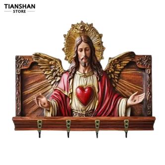 Tianshan Rustic Key Holder Wooden Wall Mount Key Holder … in Singapore - Image 1