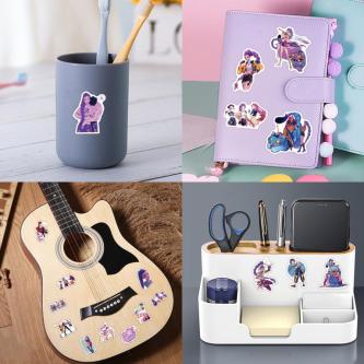 Tiger & Anime Korean 275pcs Waterproof Sticker Set – Devil … in Singapore - Image 1