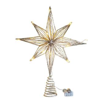 Tree Topper Star Featuring LED String Lights for Home … in Singapore - Image 1