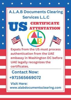 US CERTIFICATE ATTESTATION in Dubai - Image 1