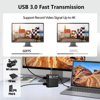 USB 3.0 Video Capture Card HDTV Recording Box 4K Game … in Petaling Jaya - Image 1