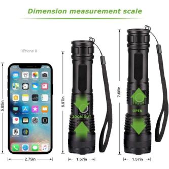 USB Flashlight 1000 Lumen, LED Rechargeable Flash Light, 5 … in Singapore - Image 1