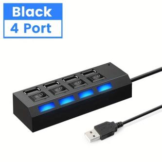 USB Hub Adapter with LED Indicator and On/Off Switch Multi … in Singapore - Image 1