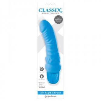 VIBRADOR CLASSIX MR. RIGHT LIGHT SKY BLUE en Piura - Imagen 1