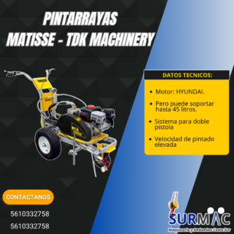 Vendemos Pintarrayas MATISSE-TDK Machinery en Tehuacán - Imagen 1