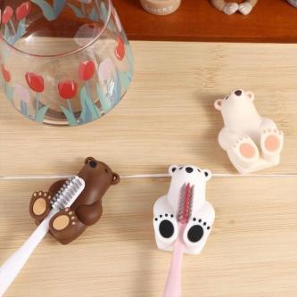 WATTLE Toothbrush Rack, Punch-free Wall Mounted Toothbrush … in Singapore - Image 1