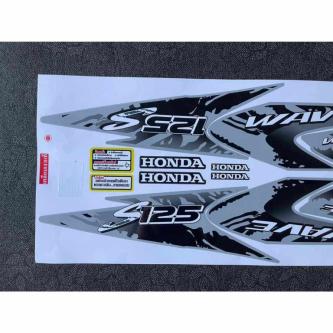 WAVE 125 R 2002 Sticker Converted Pattern Gray V in Johor Bahru - Image 1