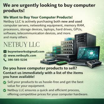 WE BUY COMPUTER LAPTOP, PC & SERVER MEMORY/RAM DDR4/PC4 & DDR5/P in Palm Coast - Image 1