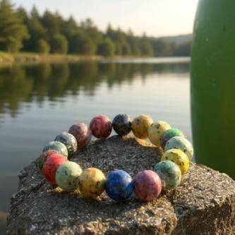 WEARMOURA Birthday Gift for Girls Multi-Color Jade Bracelet … in Singapore - Image 1