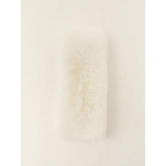 WINTER TIME Ladies Fur Scarf In Off White in Papar - Image 1
