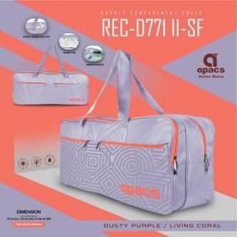 (WITH SILVER FOIL) APACS DOUBLE COMPARTMENT RACKET BAG D771 II in Singapore - Image 1