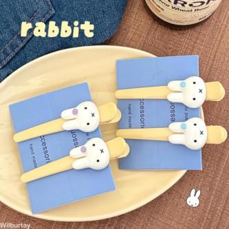 Wilburtay Cute Miffy Rabbit Messy Hair Clips Side Split … in Singapore - Image 1