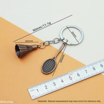Wilburtay Metal Mini Pendant Badminton Racket Simulation … in Singapore - Image 1