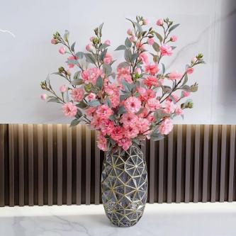 #野山茶花仿真花高级感假花插花摆件客厅复古玄关花束餐厅网红摆件; Wild Camellia Artificial … in North-Eastern Islands - Image 1