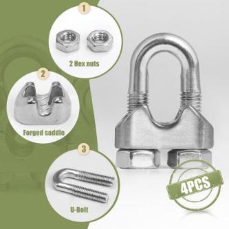 Wire Rope Clamp Wire Clamp Stainless Steel Wire Rope Clips in Singapore - Image 1