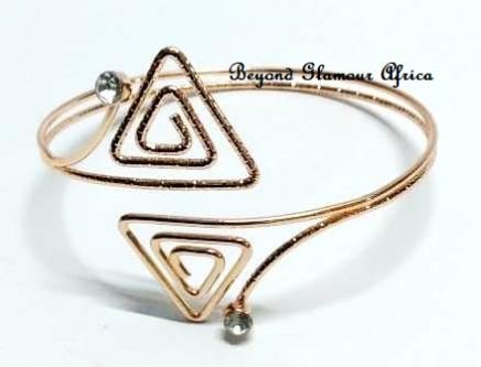 Womens Gold tone triangular armlet in Kikuyu - Image 1
