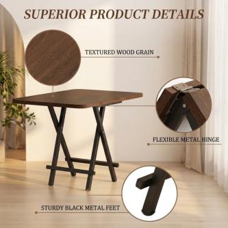 Wooden Foldable Computer Desk - Portable & Simple Modern … in Novena - Image 1