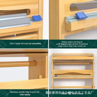 Wooden Plastic Wrap Storage Rack Kitchen Material Rack … in Kajang - Image 1