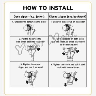 Yuki Repair Zipper Set 3 Different Sizes Removable And … in Singapore - Image 1