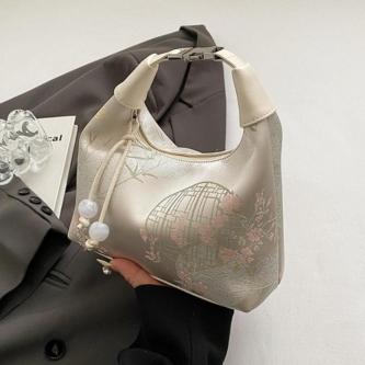 ZENITHBOX​ Chinese Style Handbag, Embroidered Adjustable … in Singapore - Image 1