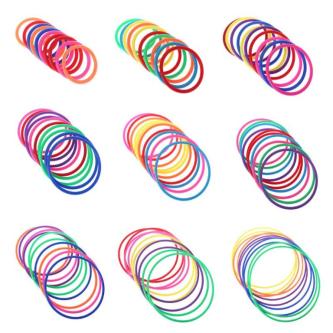 Zebeaa. 10 Pcs Plastic Toss Rings Target Throw Carnival … in Singapore - Image 1