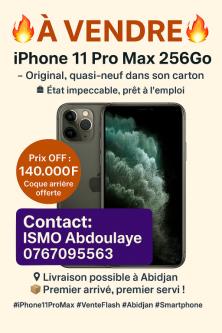 iPhone 11 Pro Max 256Go – Original à Abidjan - Photo 3