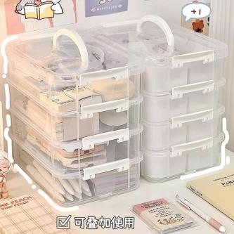 [in stock] Transparent Stackable Lego Storage Box Handheld … in Singapore - Image 1